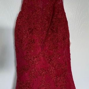 Maroon Ball gown